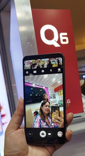 LG Q6 Big Phone in One Hand