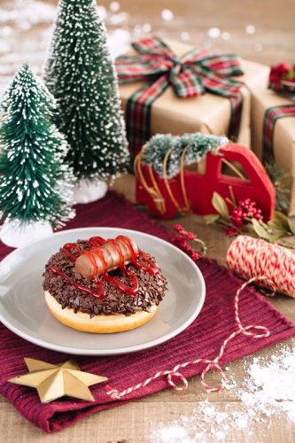 Tim Hortons Christmas Log Donut