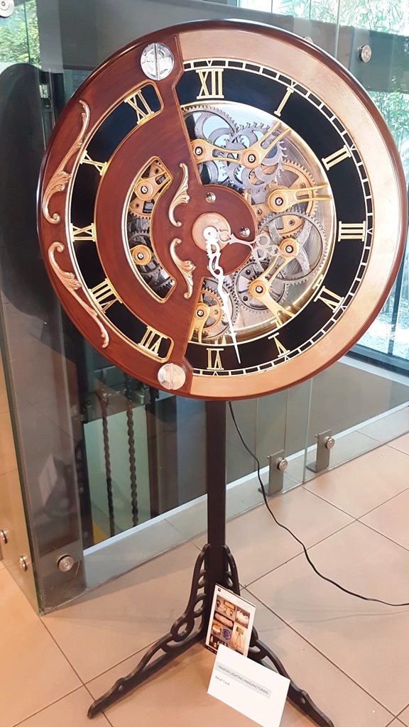 Philippines International Furniture Show - BEHALF CLOCK IN GUN METAL FINISH