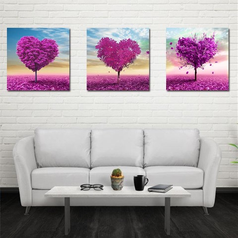 Frameless Huge Wall Art Oil Painting On Canvas Purple Heart