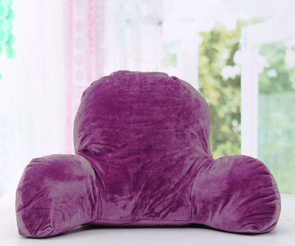 Purple Lumbar Lounger Bed Rest Back Pillow Support Car Backrest Seat Cushion