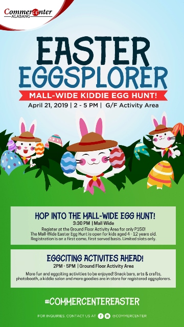 Easter Eggsplorers at Commercenter Alabang