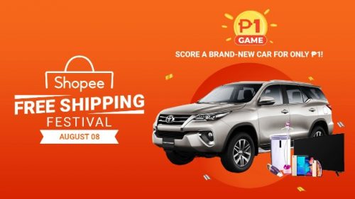 Shopee Free Shipping Festival and P1 Game win a Car