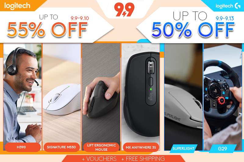 Logitech Kortingscode September Don’t Miss Out: Logitech 9.9 Double-Digit Sale on Shopee!