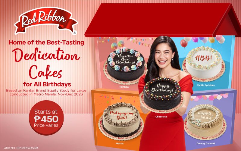 Red Ribbon Dedication Cakes - Best Birthday Vibes